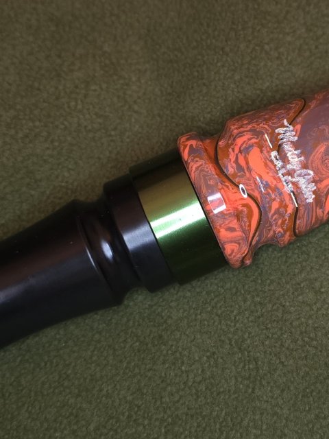 Orange marble acrylic goose call