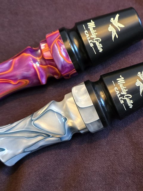 Pink swirl pinkfoot and silver swirl greylag combo