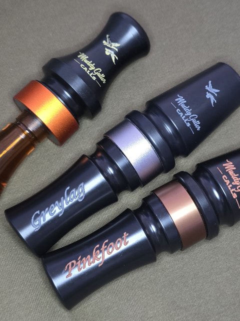 Duck and goose call trio ( Pinkfoot , Greylag, mallard)