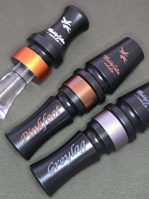 Duck and goose call trio ( Pinkfoot , Greylag, mallard)