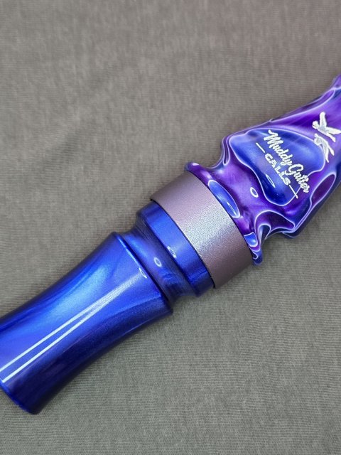 Purple Blue swirl acrylic goose call