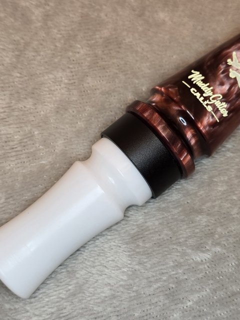 Black cherry and ivory acrylic goose call ( Pinkfoot or Greylag)